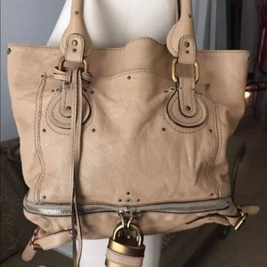 CHLOE LEATHER PADDINGTON SHOPPER TOTE HANDBAG